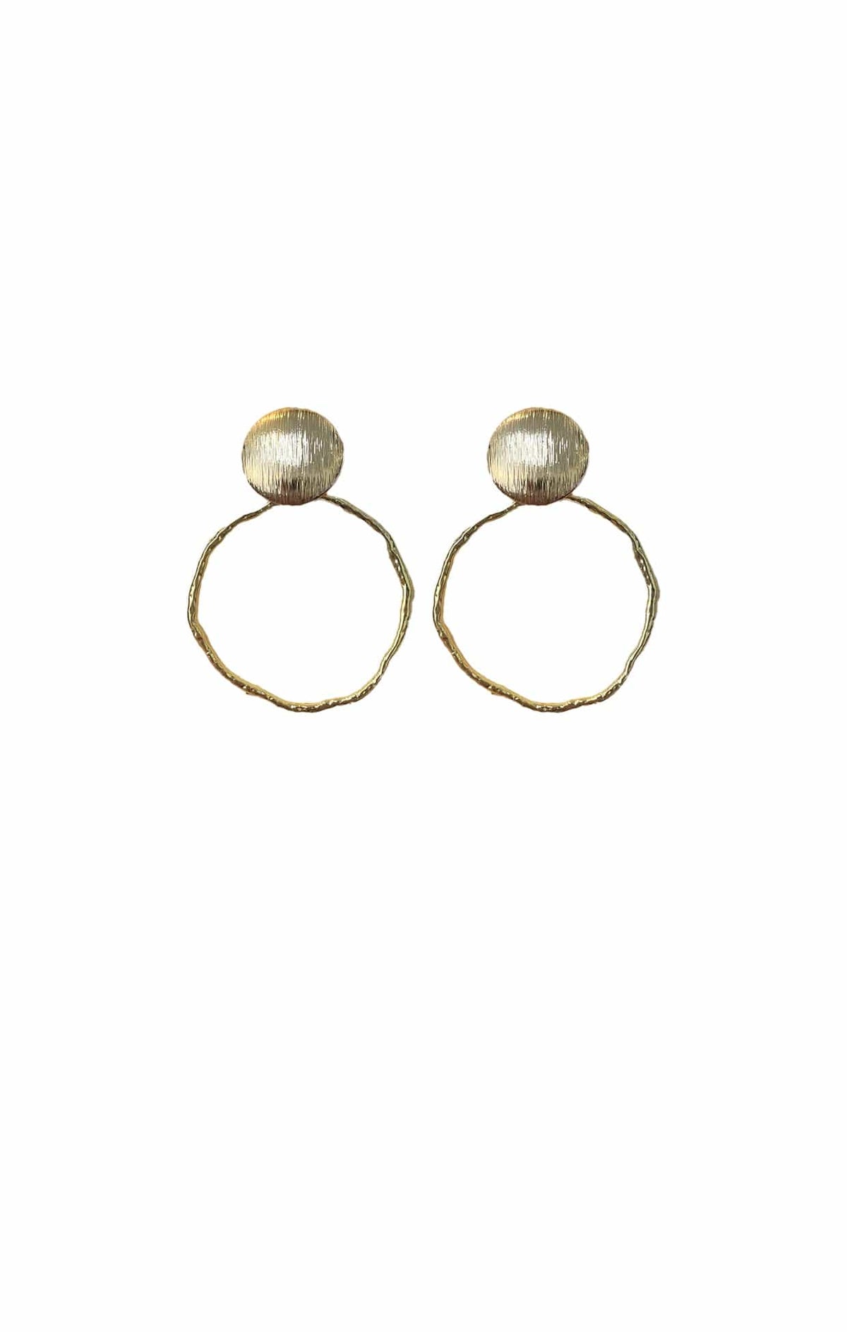 ACCESSORIES Earrings One Size / Neutral HAMMERED HOOPS IN GOLD