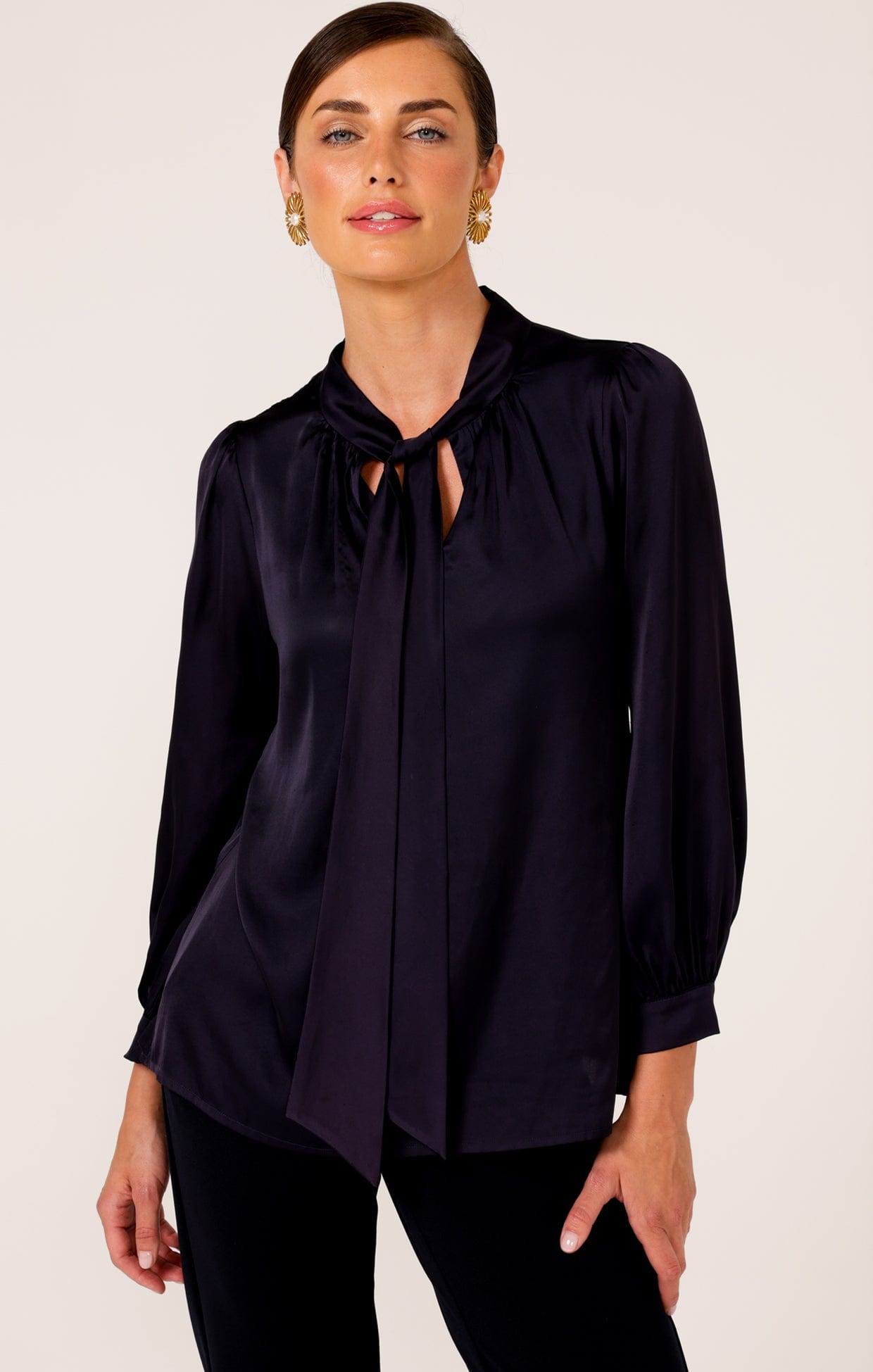 Tops Multi Occasion HATCHIE BLOUSE IN NAVY
