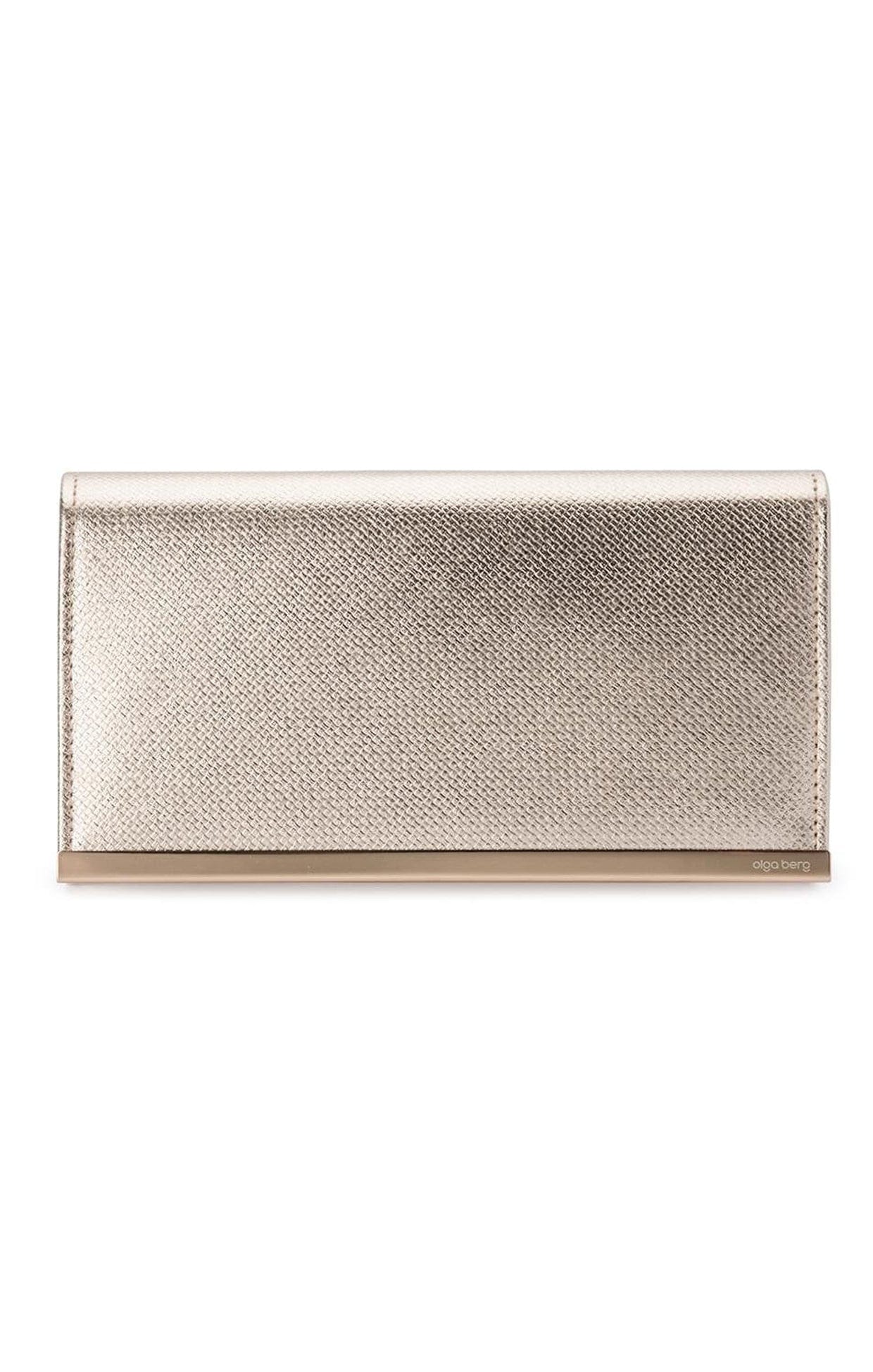 ACCESSORIES Bags Clutches One Size / Neutral MADDIE FOLDOVER CLUTCH IN GOLD