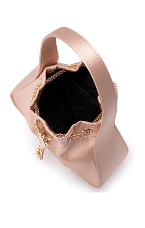 ACCESSORIES Bags Clutches One Size / Pink MIKI DRAWSTRING SATIN BAG IN BLUSH