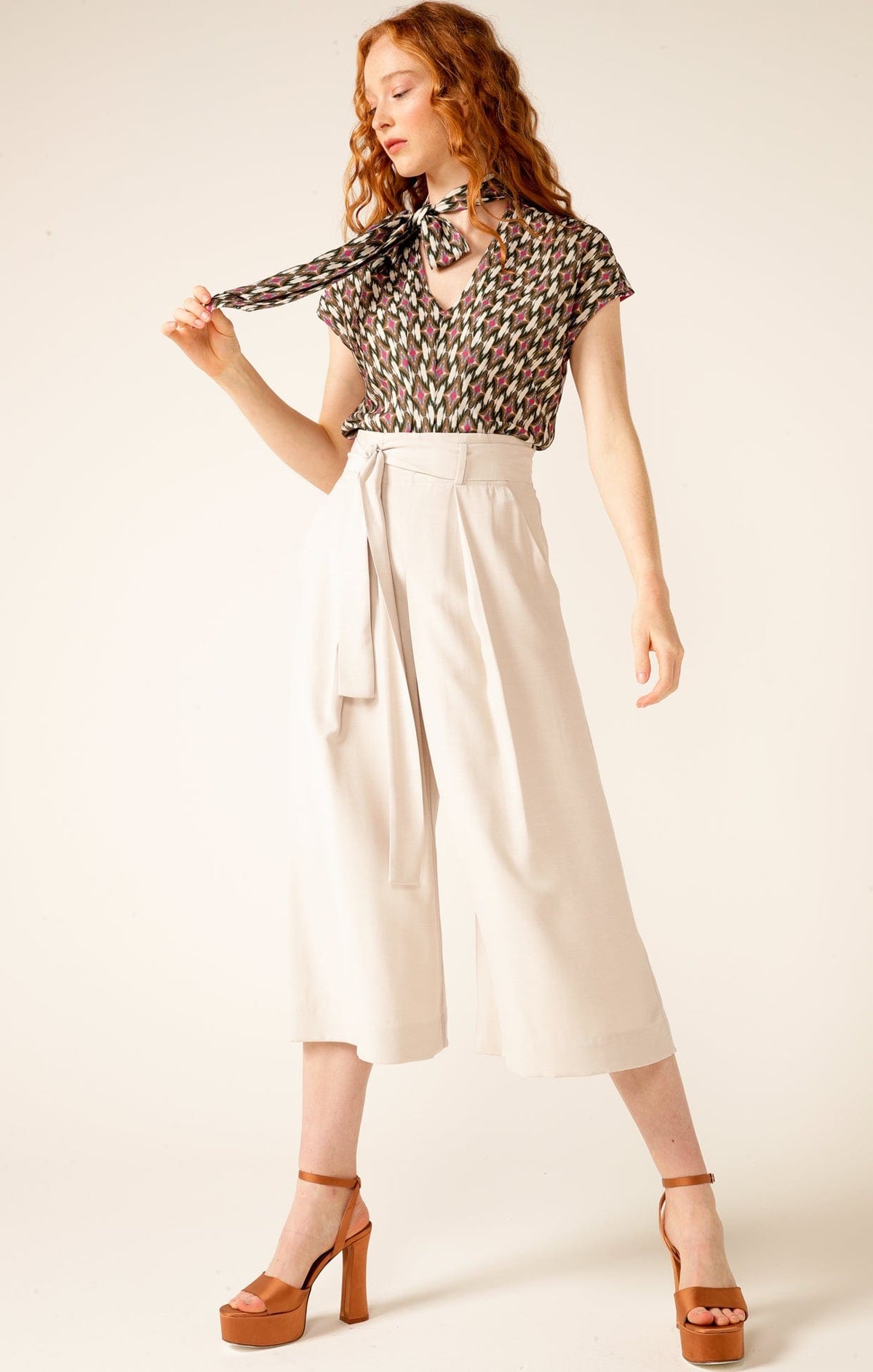 Pants Multi Occasion SEED PEARL CULOTTE IN SHELL