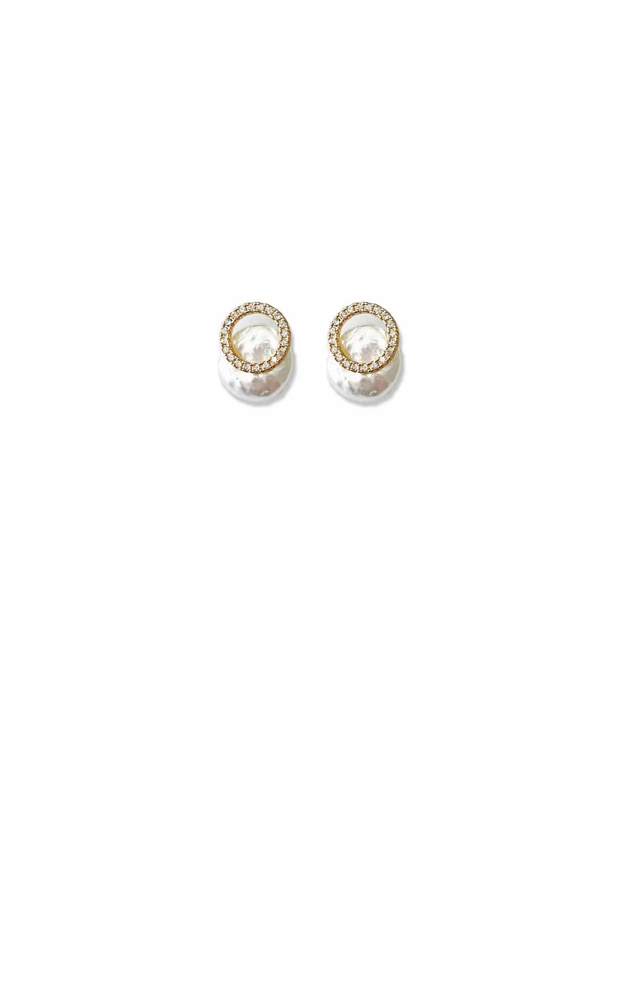 ACCESSORIES Earrings One Size / Neutral STARDUST STUD IN GOLD CREAM