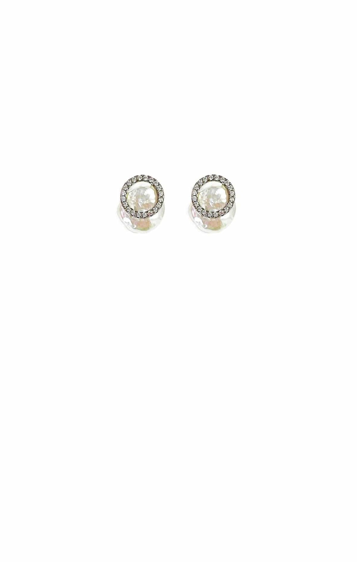 ACCESSORIES Earrings One Size / Neutral STARDUST STUD IN SILVER CREAM